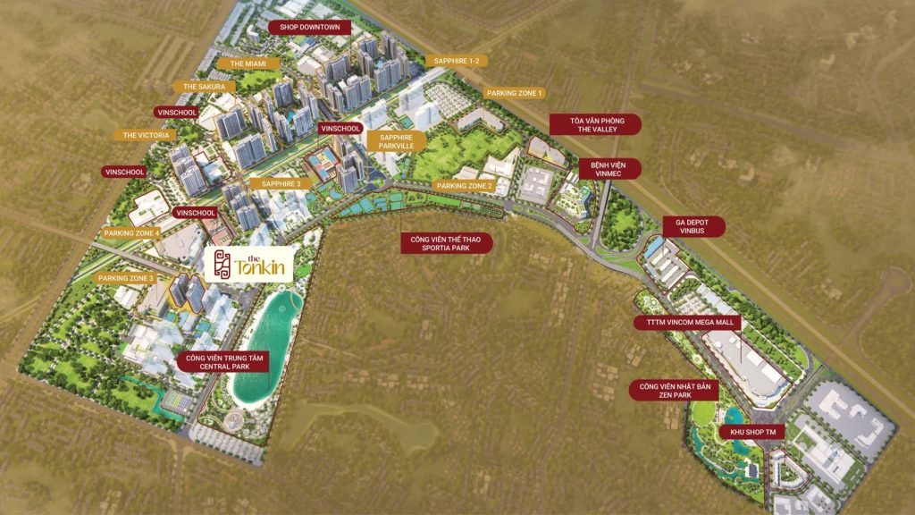 The Tonkin Smart City Chuyển nhượng T10/2025 15 Vị trí phân khu The Tonkin Smart City