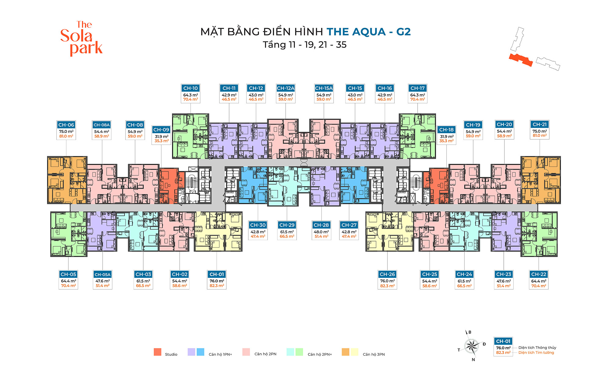G2 Vinhomes Smart City - The Aqua - The Sola Park - giá tốt T10/2025 24 Mặt bằng tầng G2 – Imperia The Sola Park