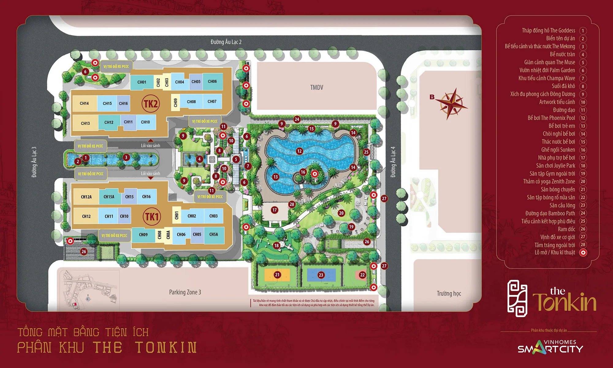 The Tonkin Smart City Chuyển nhượng T10/2025 16 Mặt bằng tiện ích The Tonkin Vinhomes Smart City